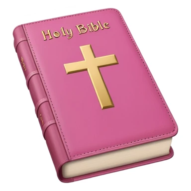 Biblia rosa sin cruz que diga Holy bible sticker