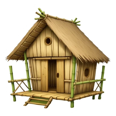 bamboo hut sticker