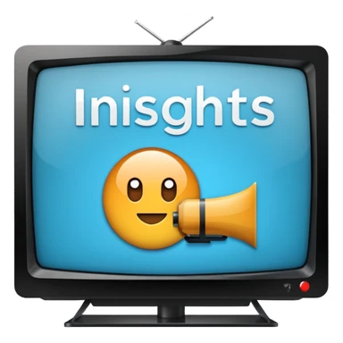 Create an emoji in which it is representing an app like YouTube professional logo of this app but don't make it like YouTube this app name as :- InSights TV sticker