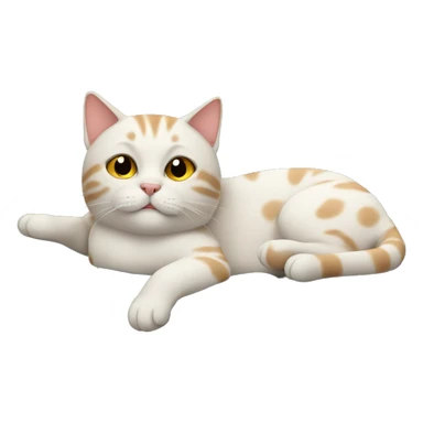 Cat laying on couch sticker