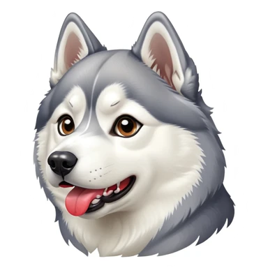 Un  husky siberiano con la lengua afuera sticker