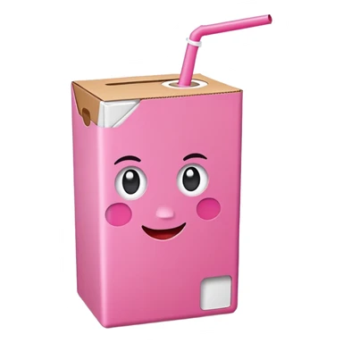 Pink juice box sticker