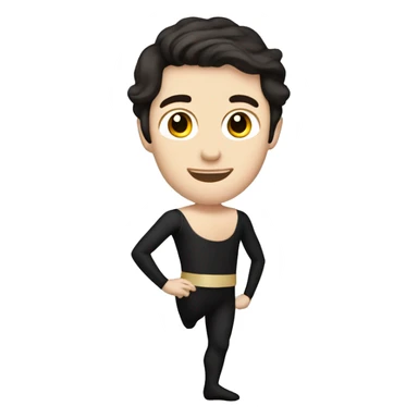ballet dancing male caucasian dark hair sticker