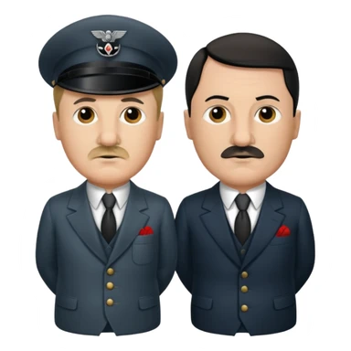Adolf Hitler and bennito mussolini sticker