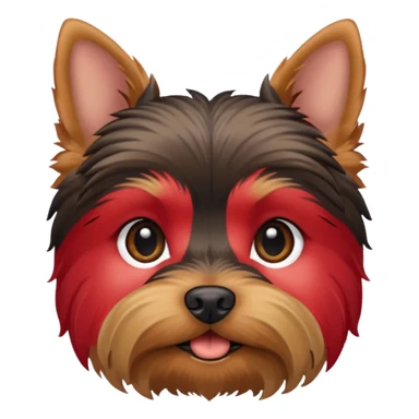a Yorkshire Terrier face. sticker