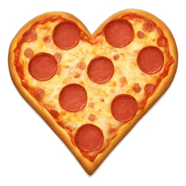 a heart made out of pizza sticker