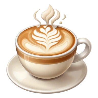 cappuccino with foam art sticker