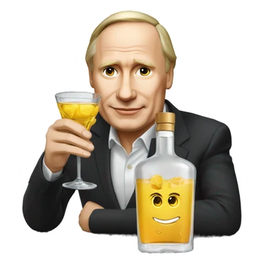 Vodka avec Vladimir poutine sticker