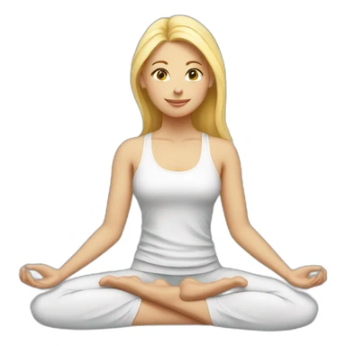 yoga girl blone sticker