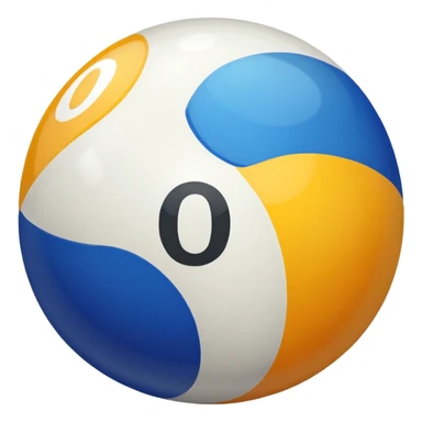 Make a pool ball with the number 0 sticker