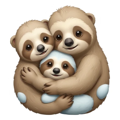 Oso perezoso, abrazando un osito polar mujer sticker