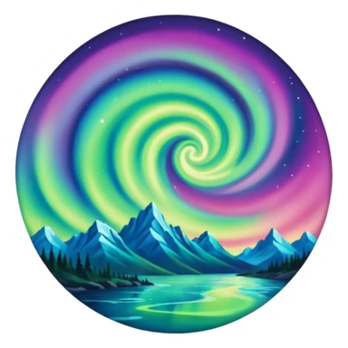 something that represents the aurora borealis sticker