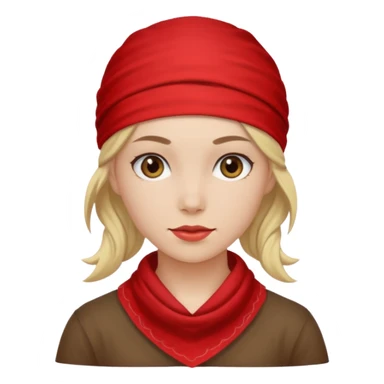 woman with wearing red bandana sticker