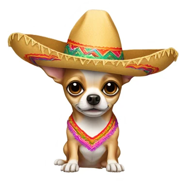Chihuahua with a sombrero sticker