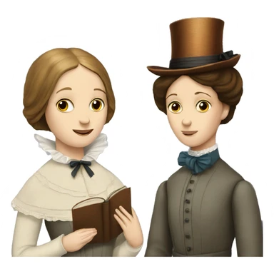 Charlotte Bronte and a butterfly sticker