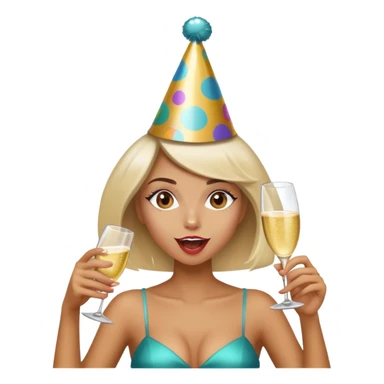 Party girl crazy sultry excited sticker