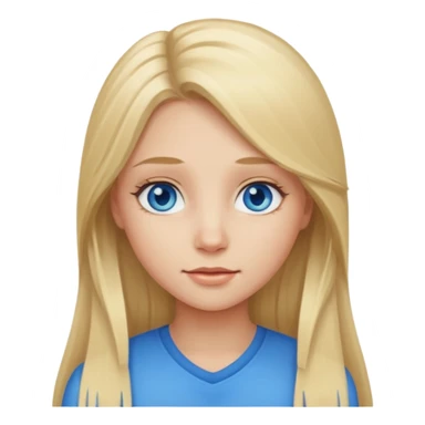 Girl blond long hars  sticker