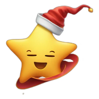 star jumping out of a magic hat without face sticker