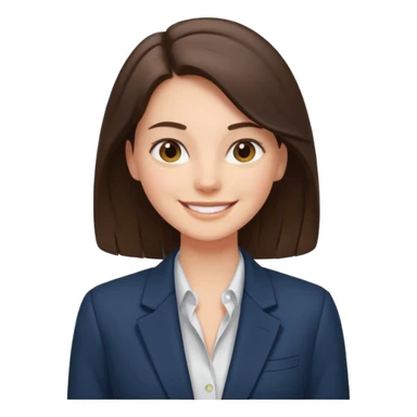 девушка брюнетка в пиджаке с собранными волосами sticker