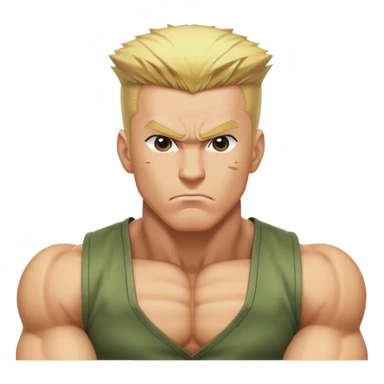 guile street fighter cartoon sticker