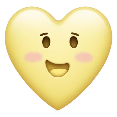Pastel yellow colored heart sticker