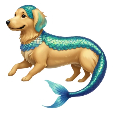 mermaid dog sticker