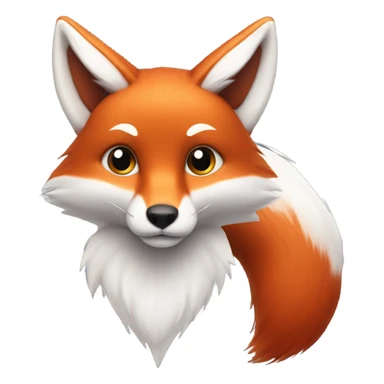 Katsune red and white sticker