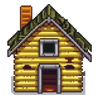 under construction log house sticker