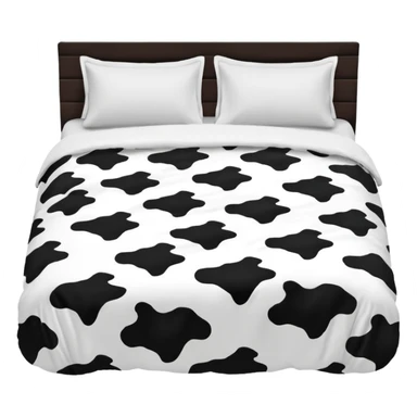 Cow print pattern bed sticker