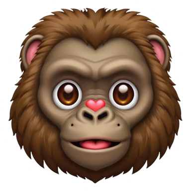 Gorilla with heart eyes sticker