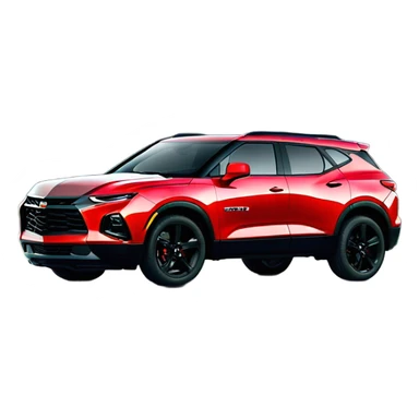2020 red Chevrolet blazer black wheels black logo sticker