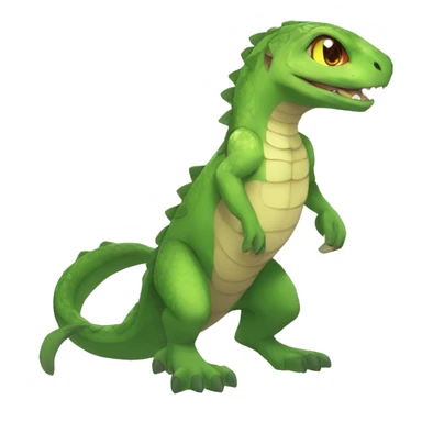 Anthro Sona Fakemon Reptile Full Body sticker