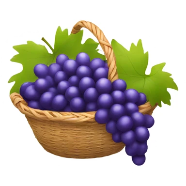 Basket of grapes sticker