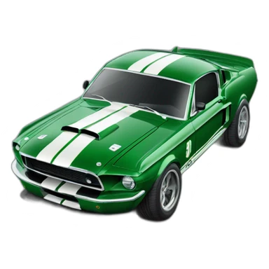 Shelby-gt500-car-green sticker