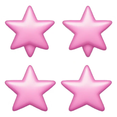 Three small pink , five-pointed stars grouped together. The stars have a slightly elongated shape, giving them a twinkling effect. They vary in size, with the largest star in the center and two smaller stars on either side.  sticker
