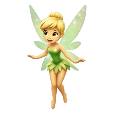 Tinkerbell flying with fairy dust sticker