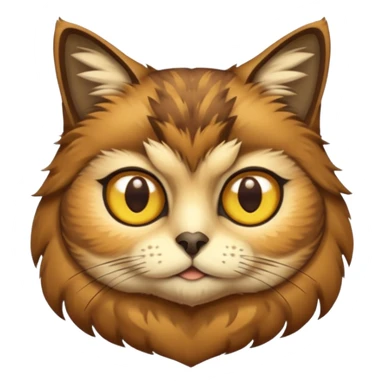 Buho gato defradado de amarillo y marron sticker