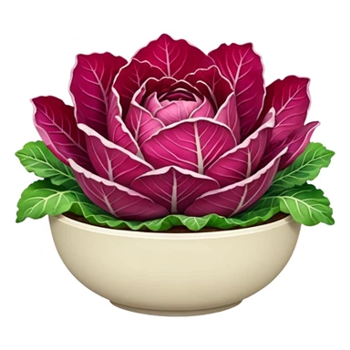 red napa cabbage in a bowl sticker