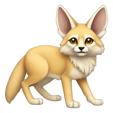 Fennec + lion sticker