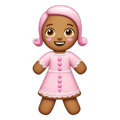 pastel pink gingerbread girl sticker