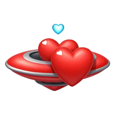 ufo stealing heart flying over heart sticker
