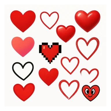 show more heart style sticker