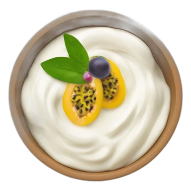 yoghurt bowl with passionfruit on top sticker
