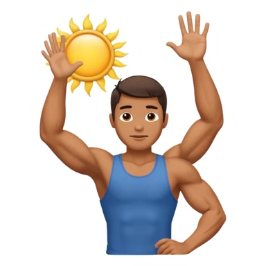 joshua bible chracter raising his hand stopping the sun sticker