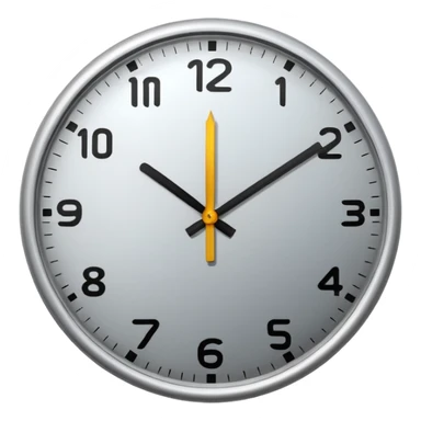  clock showing a few minutes before twelve. sticker