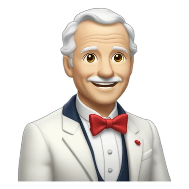 jenkins-a-gray-haired-balding-elder-butler-wearning-navy-blue-dinner-jacket-with-red-bow-tie-smiling-without-glasses sticker