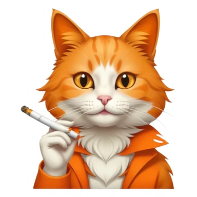 Cat smoking weed sticker