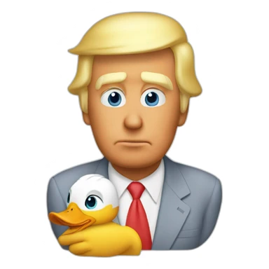 Duck chaking hands with DONALD Trump sticker