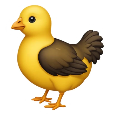 🐣 cet emoji avc un poussin noir sticker