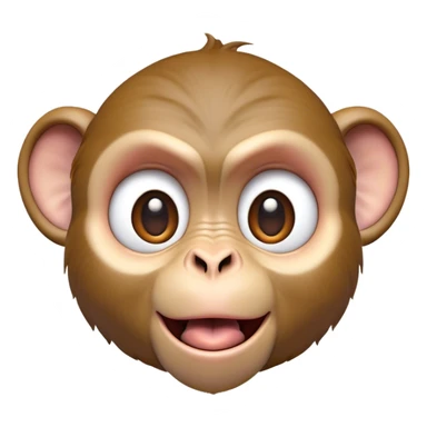 Cinematic Comical Macaque Portrait Emoji, Head tilted dramatically with an exaggeratedly shocked expression, featuring a dynamic, animated face with wide, comically expressive eyes full of humorous disbelief, Simplified yet hilariously expressive features, highly detailed, glowing with a slightly sassy glow, high shine, dramatic yet playful, stylized with an air of quirky primate attitude, soft glowing outline, capturing the essence of a meme-worthy macaque that looks ready to side-eye its way into viral fame! sticker